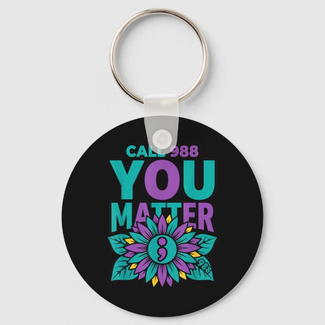 Call 988 Prevention - You Matter Keychain (Front)