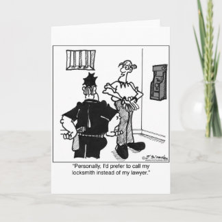 Call A Locksmith, Not a Lawyer Card