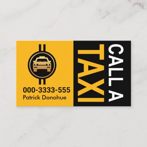 CALL A TAXI Cab Driver Business Card