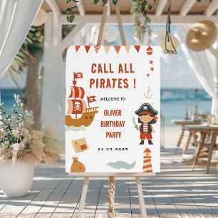 Call All Pirates Birthday Welcome Sign