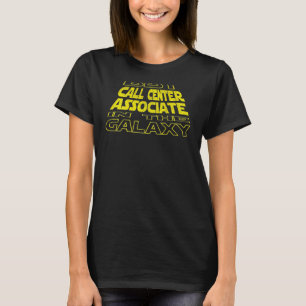Call Center Associate Space Backside Design T-Shirt