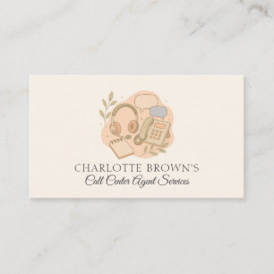 Call Center Customer Support Virtual Assistant Business Card
