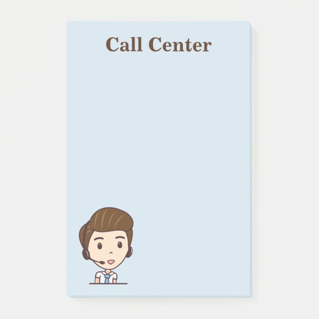 Call center memo post-it notes (Front)