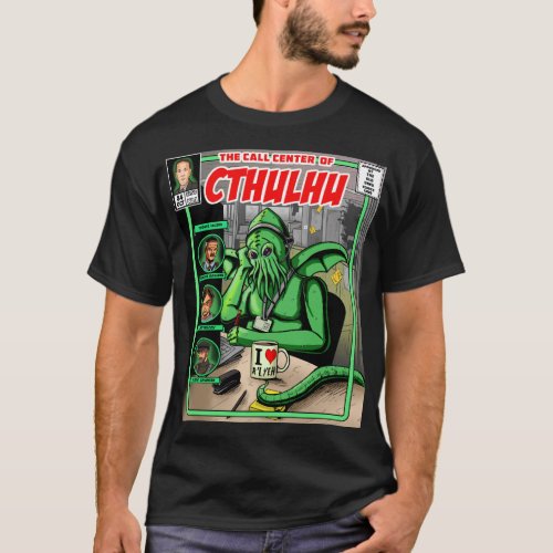 Call centre of Cthulhu comic cover T_Shirt