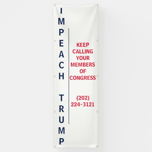 Call Congress Impeach Trump Protest Vertical Banner
