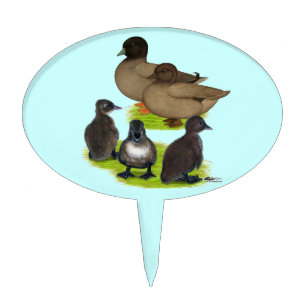 Call Duck Khaki Family Cake Topper