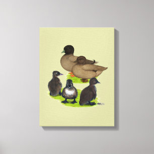 Call Duck Khaki Family Canvas Print