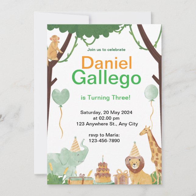 Call for animals To celebrate a birthday  Holiday Card (Front)