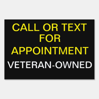 CALL FOR APPOINTMENT (TOP SIGN) SIGN