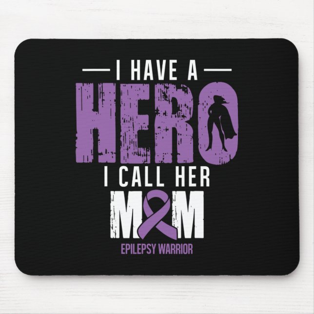Call Her Mom- Epilepsy Awareness Gifts Support Rib Mouse Pad (Front)