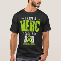 Call Him Dad Lyme Disease Awareness Supporter Ribb T-Shirt