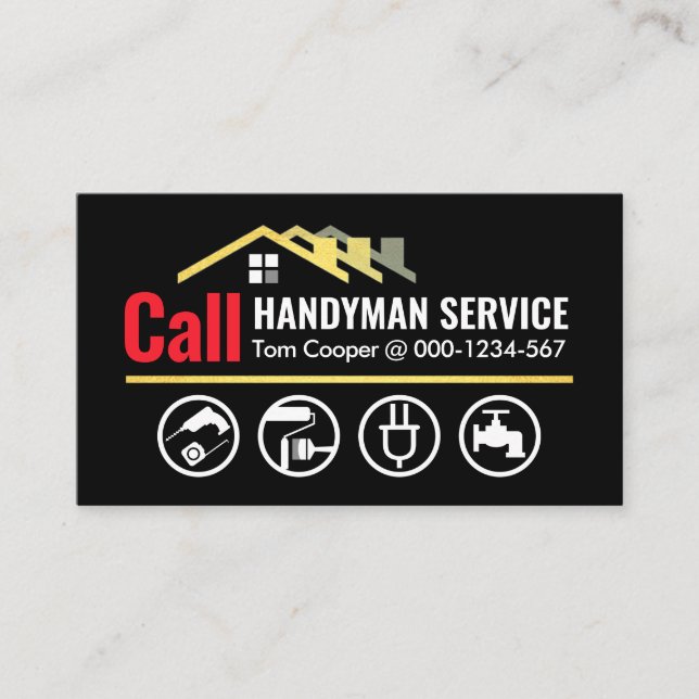 Call Home Handyman Services Business Card (Front)