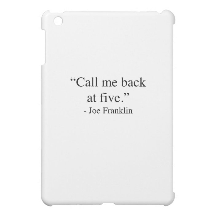 Call me back at five iPad mini covers
