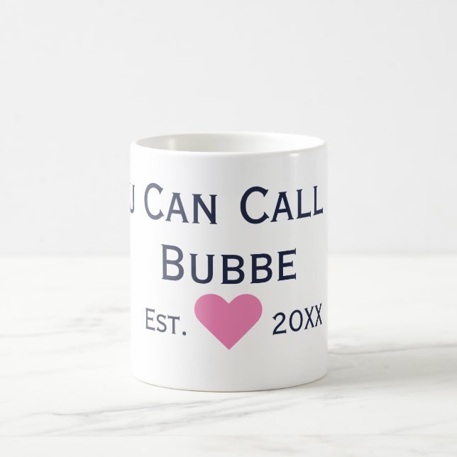Call Me Bubbe Navy & Pink Coffee Mug (Center)
