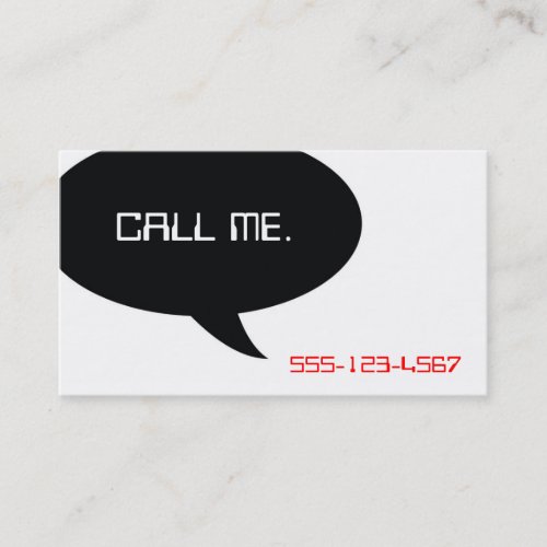 Call Me Business Card Template