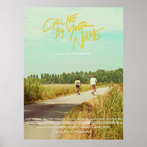 Call Me By Your Name Bike Ride Poster