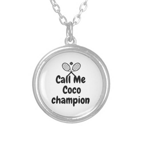 Call me coco champion silver plated necklace