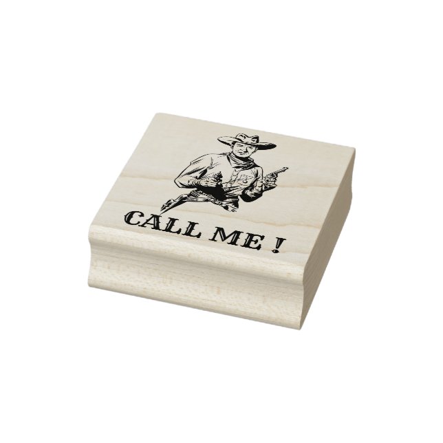 Call me ! - cowboy rubber stamp (Stamp)