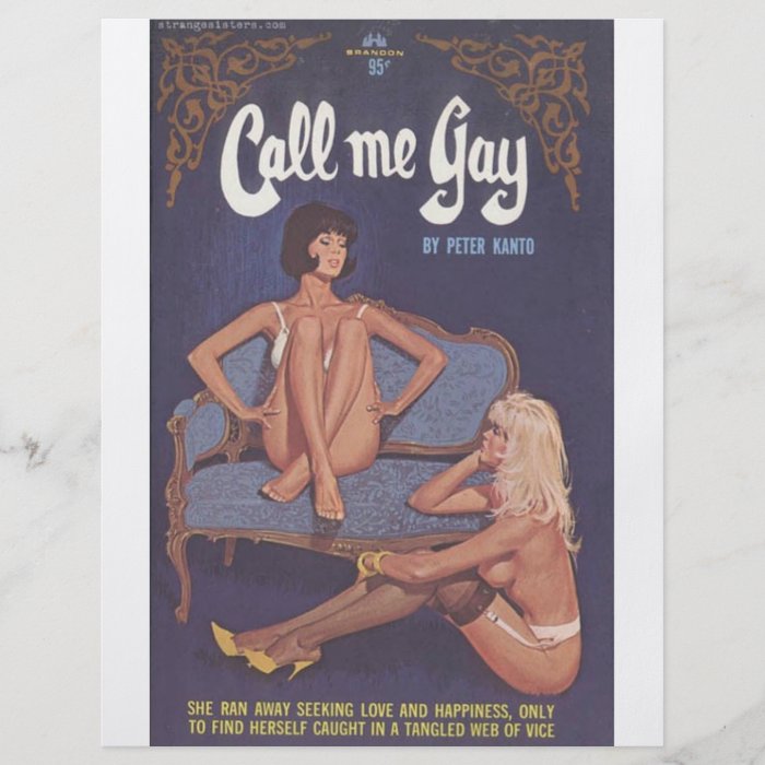 'Call Me Gay'   '60s lesbian pulp novel Flyers