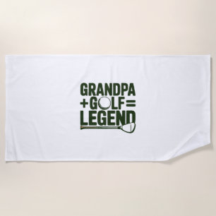 Call Me Grandpa, Watch Me Golf Beach Towel