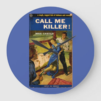 Call Me Killer pulp fiction cover Large Clock
