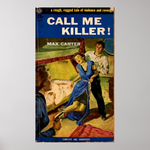 Call Me Killer pulp fiction cover Poster