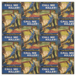 Call Me Killer pulp fiction cover print Fabric