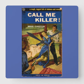 Call Me Killer pulp fiction cover Square Wall Clock