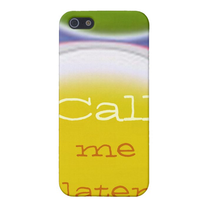 Call me later   Golden Yellow Covers For iPhone 5