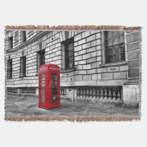 Call Me _ London Red Phone Box Blanket
