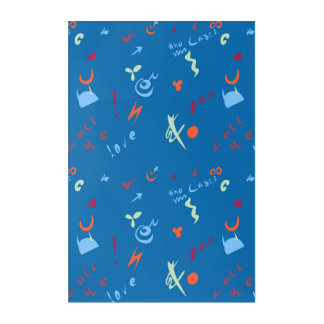 "Call Me Love" Pattern Acrylic Print
