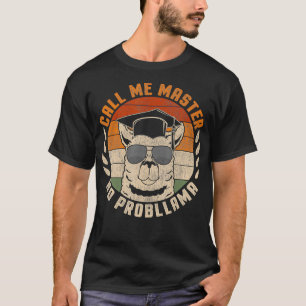 Call Me Master Lama Master Hat College Student Gra T-Shirt