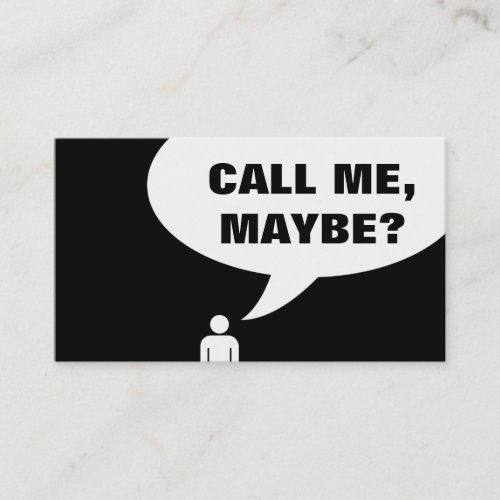 call me maybe (color customizable) business card template