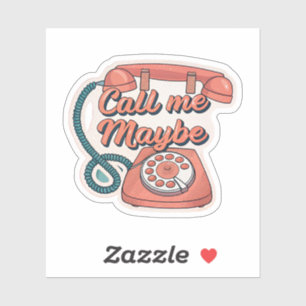 Call Me Maybe Retro Rotary Phone Pop Aesthetic S Sticker