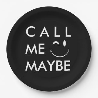 Call me maybe smile icon paper plates