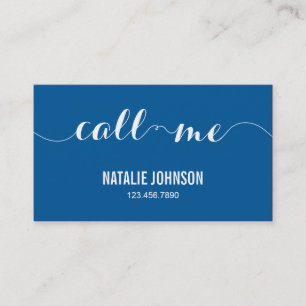 Call Me Modern Calling Card - Blue