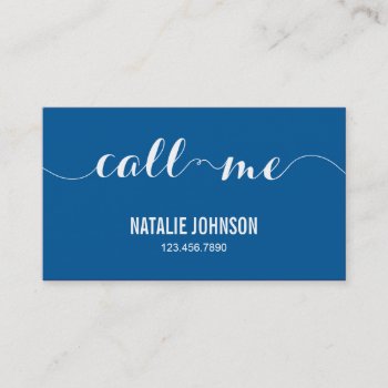Call Me Modern Calling Card - Blue by orange_pulp at Zazzle