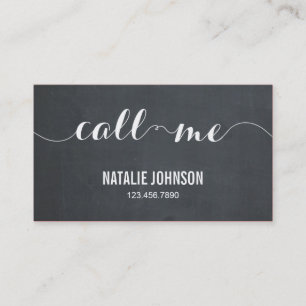 Call Me Modern Calling Card - Chalkboard