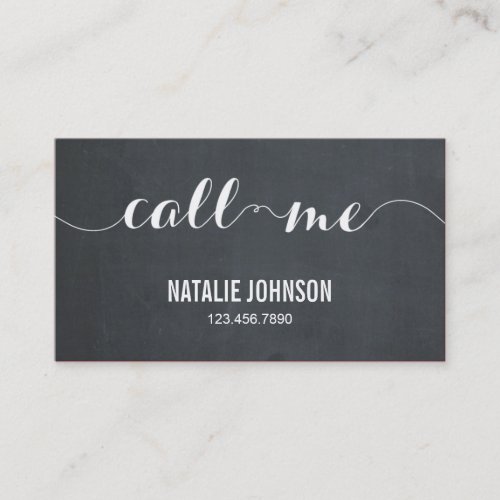 Call Me Modern Calling Card _ Chalkboard