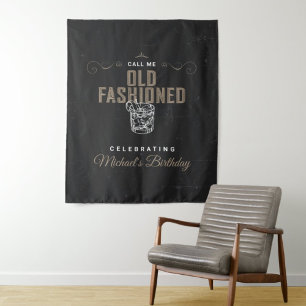 Call Me Old Fashioned Birthday Party Backdrop