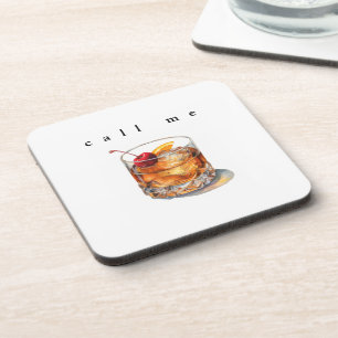 Call Me Old Fashioned Drink Beverage Coaster