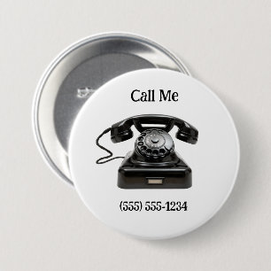 Call Me Old Fashioned Telephone Personalized Phone Button