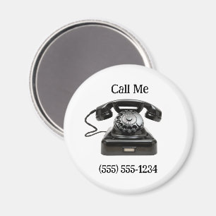 Call Me Old Fashioned Telephone Personalized Phone Magnet