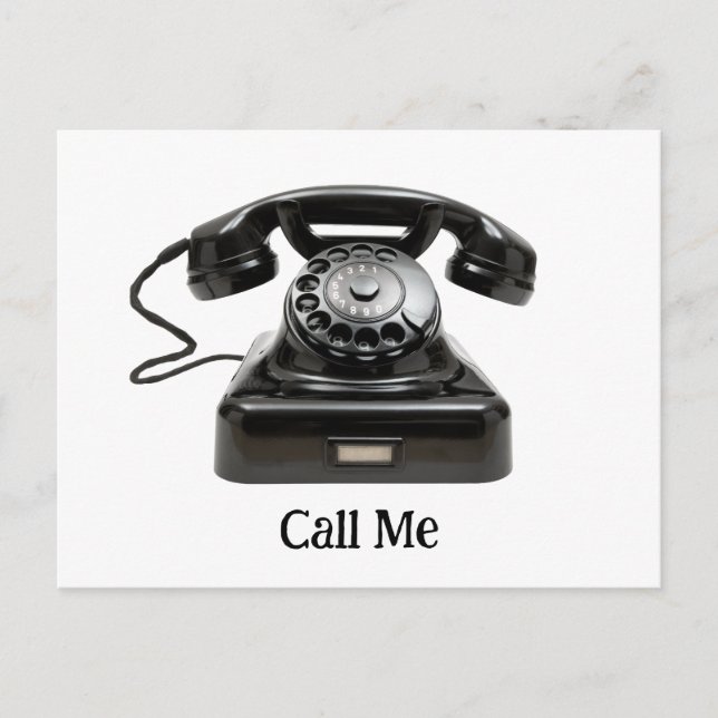 Call Me Old Fashioned Telephone Postcard (Front)