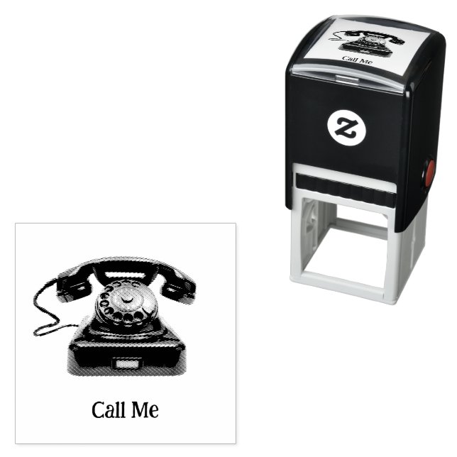 Call Me Old Fashioned Telephone Self-inking Stamp (In Situ)