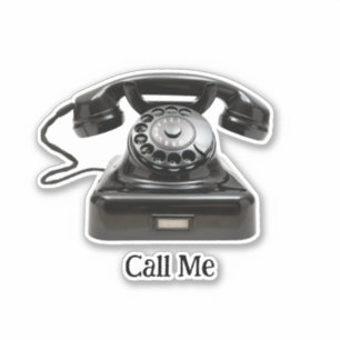 Call Me Old Fashioned Telephone Sticker