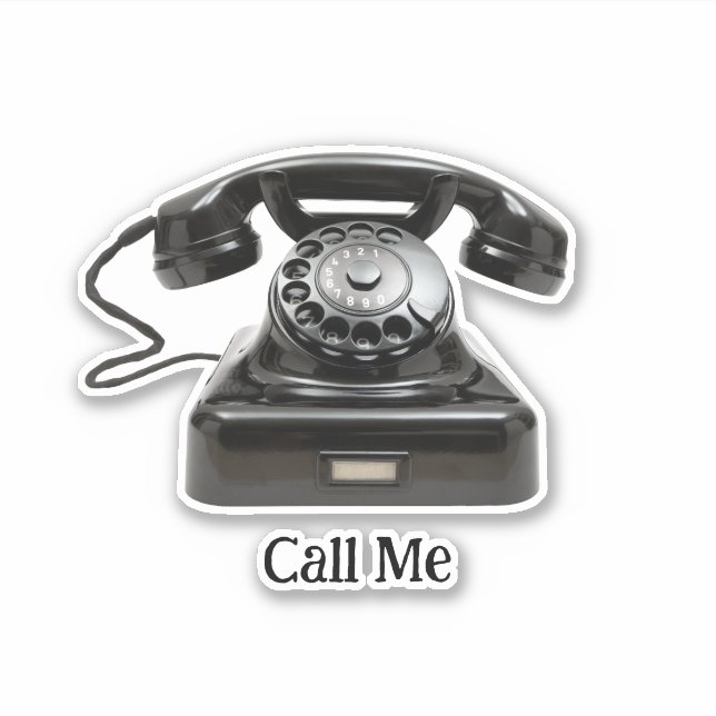 Call Me Old Fashioned Telephone Sticker (Front)
