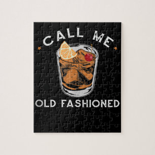 Call Me Old Fashioned Whiskey Drinking Cocktail Jigsaw Puzzle