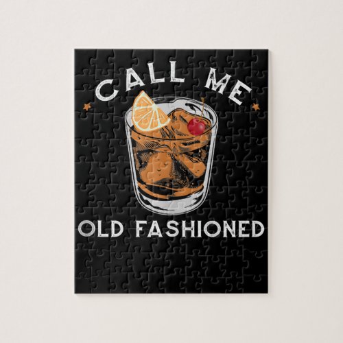 Call Me Old Fashioned Whiskey Drinking Cocktail Jigsaw Puzzle