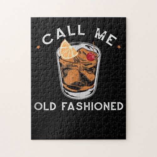 Call Me Old Fashioned Whiskey Drinking Cocktail Jigsaw Puzzle